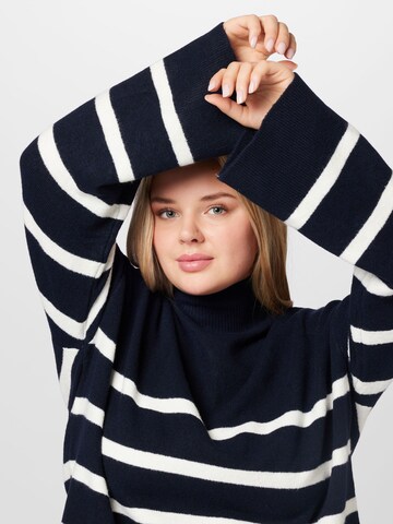 PIECES Curve Sweter 'NUSKA' w kolorze niebieski