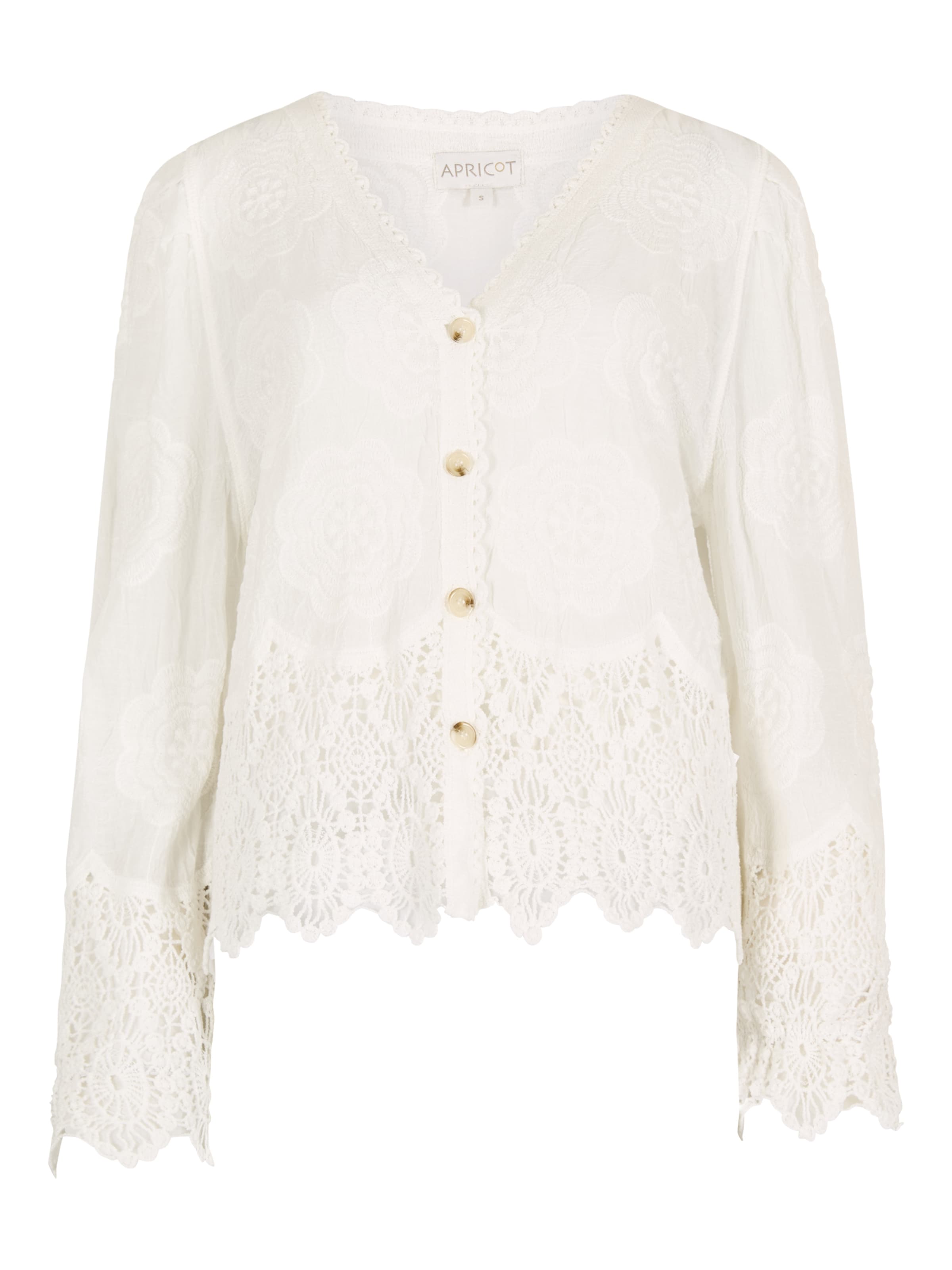 Apricot Blouse ' ' in White: front