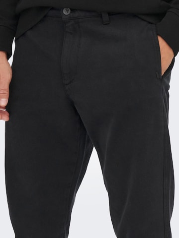 regular Pantaloni chino 'AVI' di Only & Sons in nero