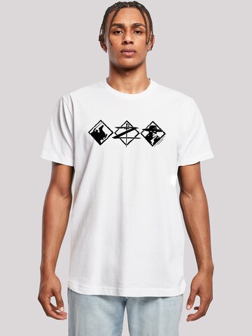 T-Shirt 'Zorro Diamond Trio' F4NT4STIC en blanc : devant