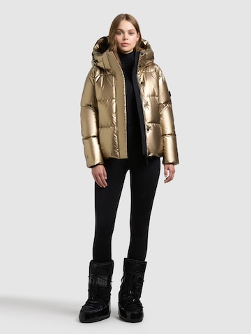 khujo Winter Jacket 'Devina' in Gold