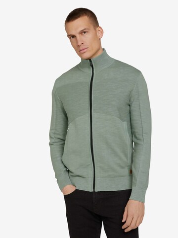 TOM TAILOR Knit cardigan in Green: front