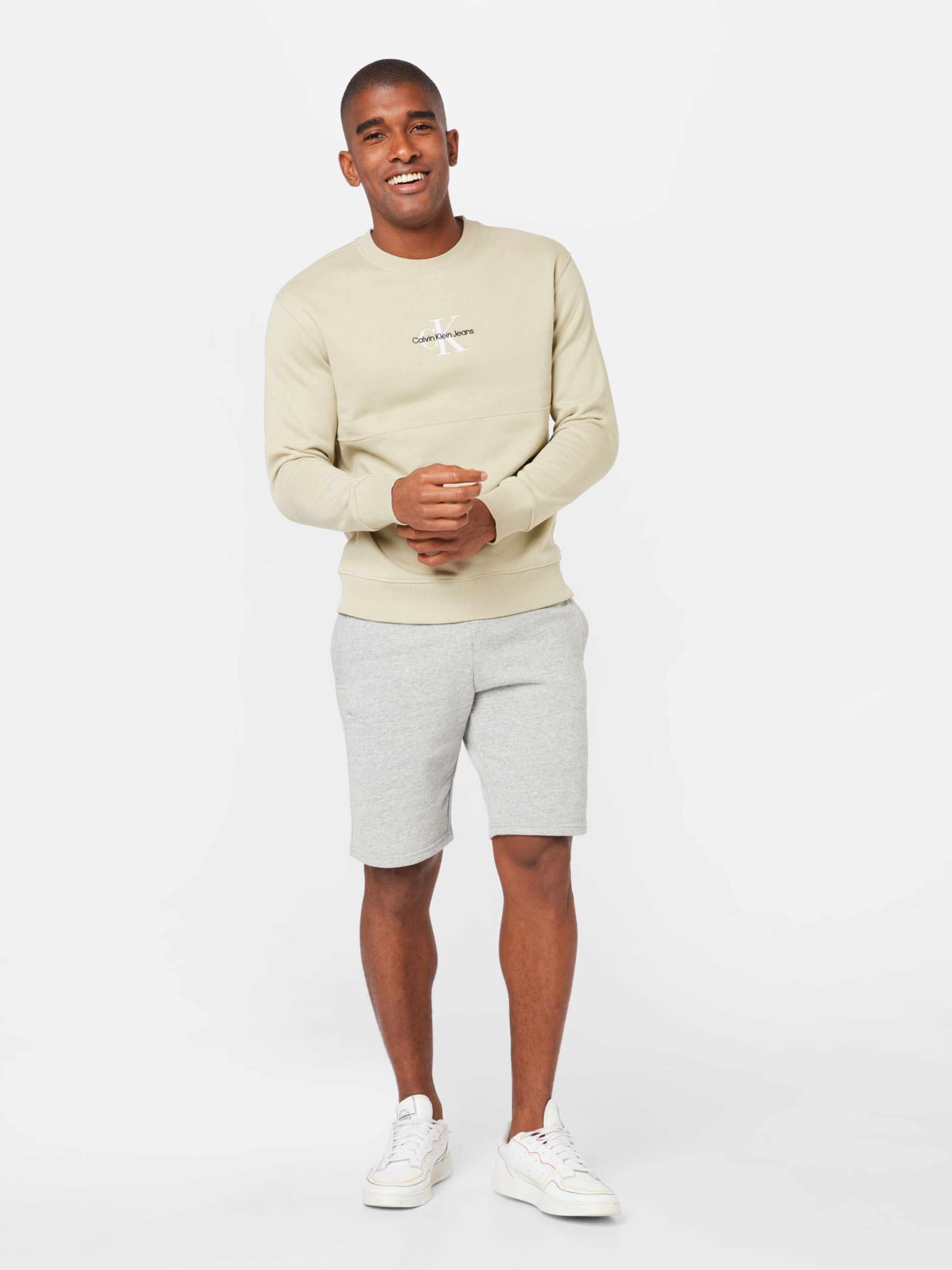 Männer Sweat Calvin Klein Jeans Sweatshirt in Apfel - QD64972