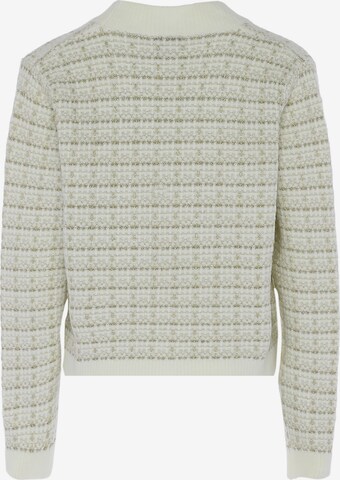 Cardigan caneva en blanc