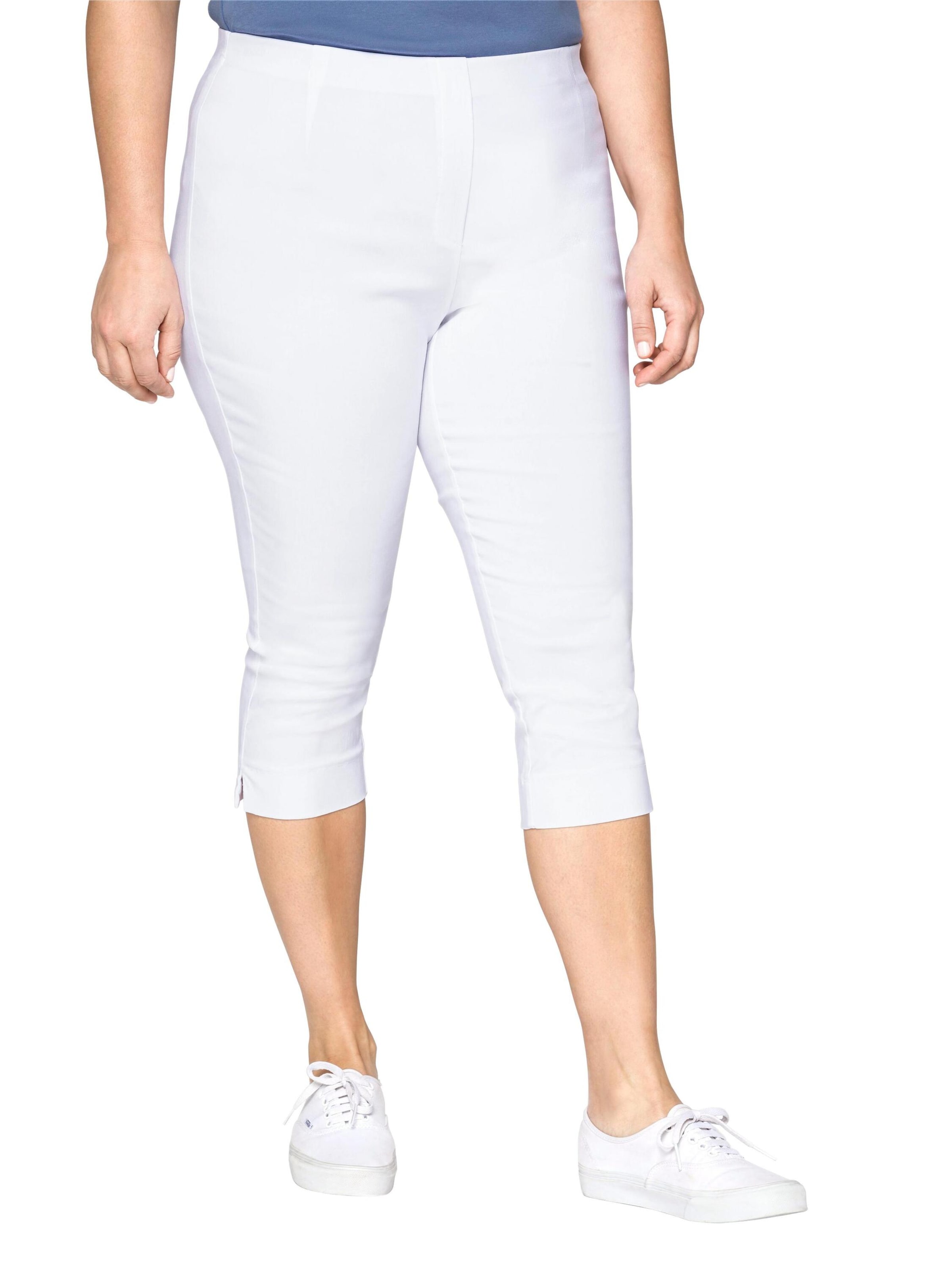 SHEEGO Úzky strih Nohavice - Biela: predná strana