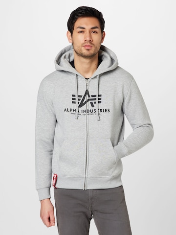 Hanorac de la ALPHA INDUSTRIES pe gri: față