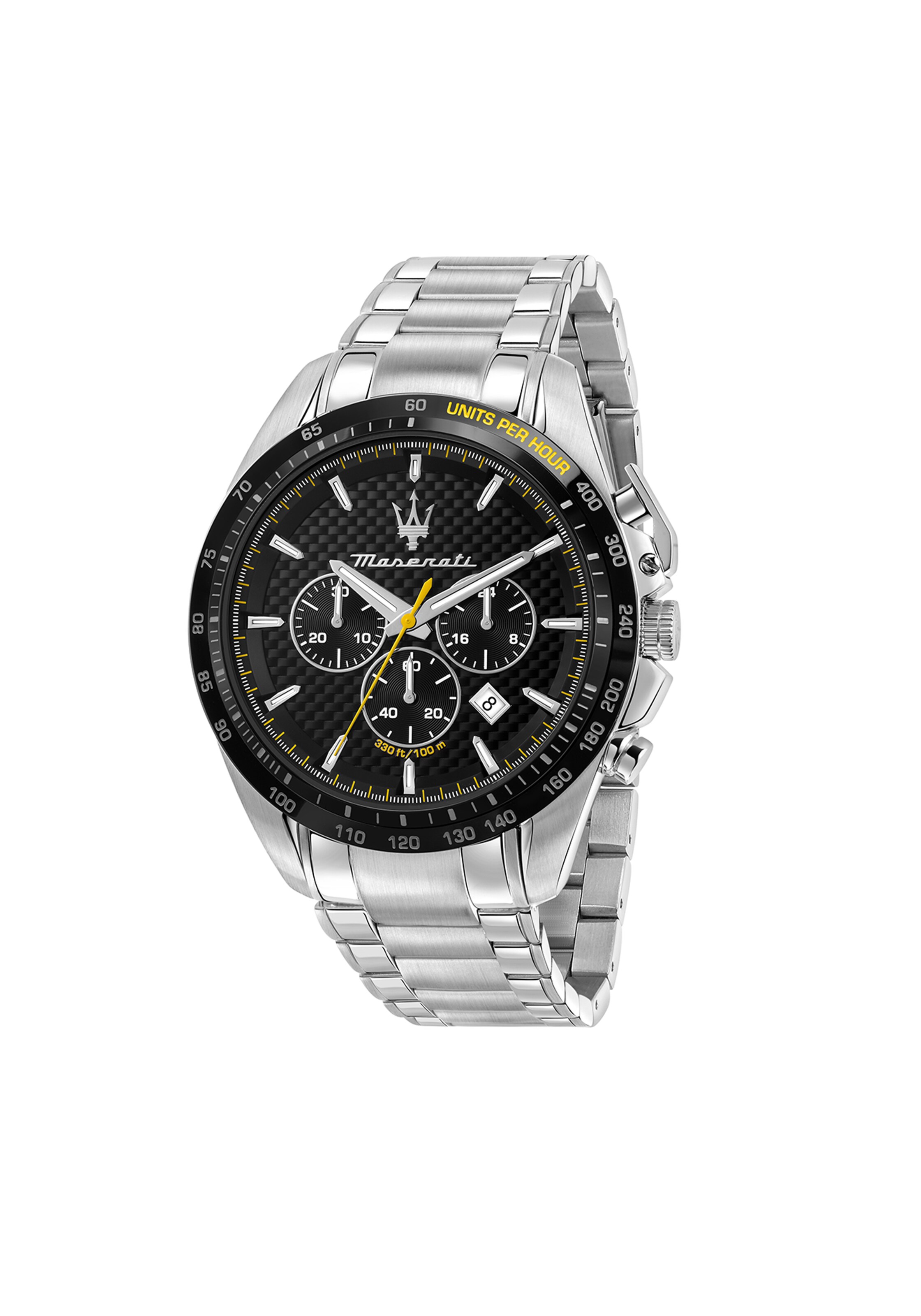 Maserati Analog Watch 'Traguardo' in Silver: front