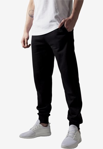 Urban Classics Tapered Broek in Zwart: voorkant