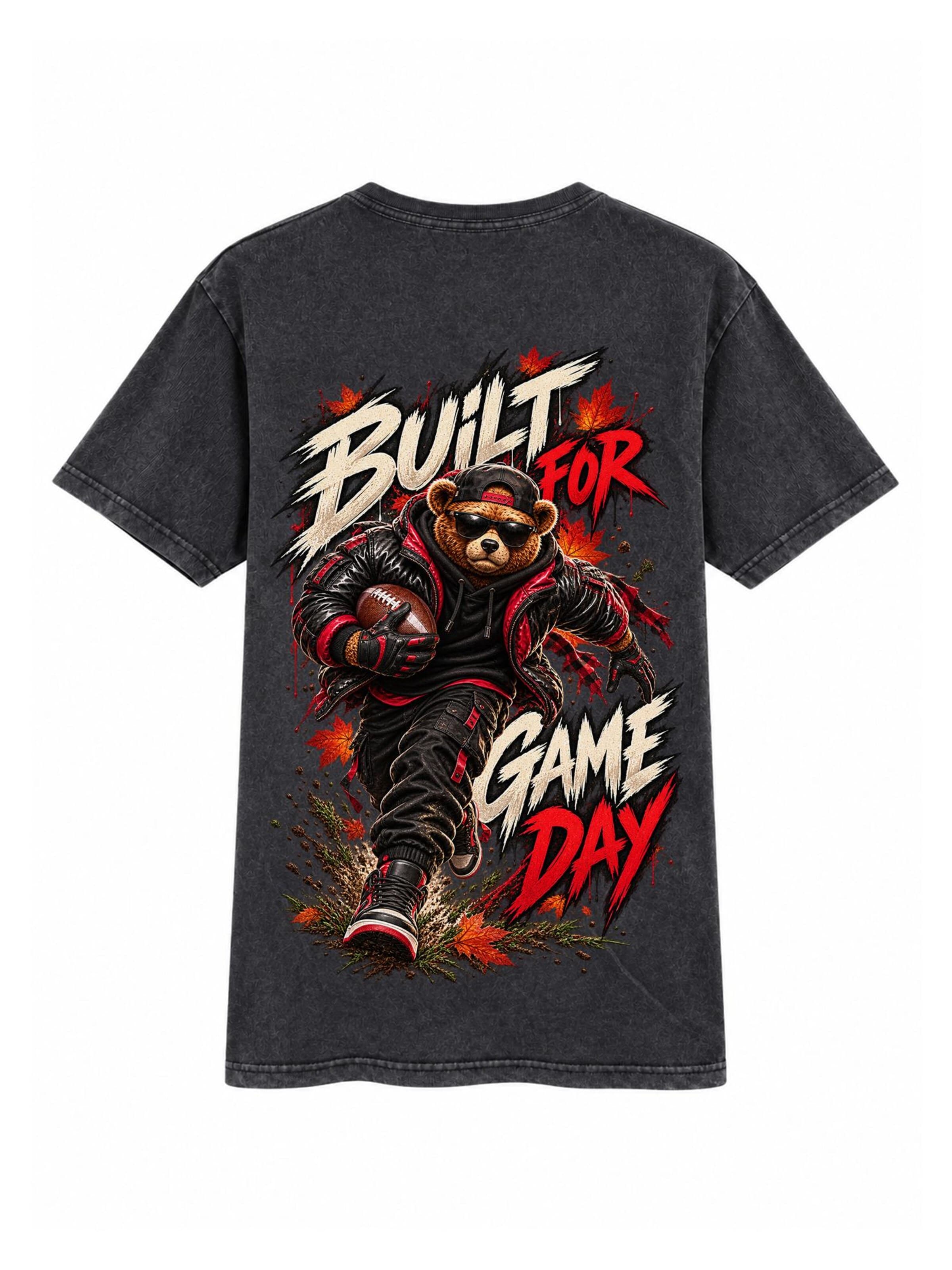 LUNØIR Studio Shirt 'BOSS Football Game Ready' in Black: front