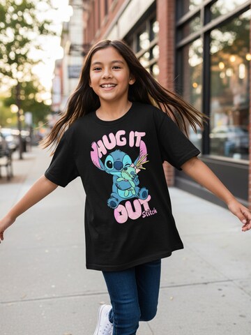 Disney Lilo & Stitch Shirt 'Hug it out'‌‌‌‌‌ in Schwarz