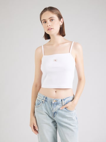 Calvin Klein Jeans Top in Wit: voorkant