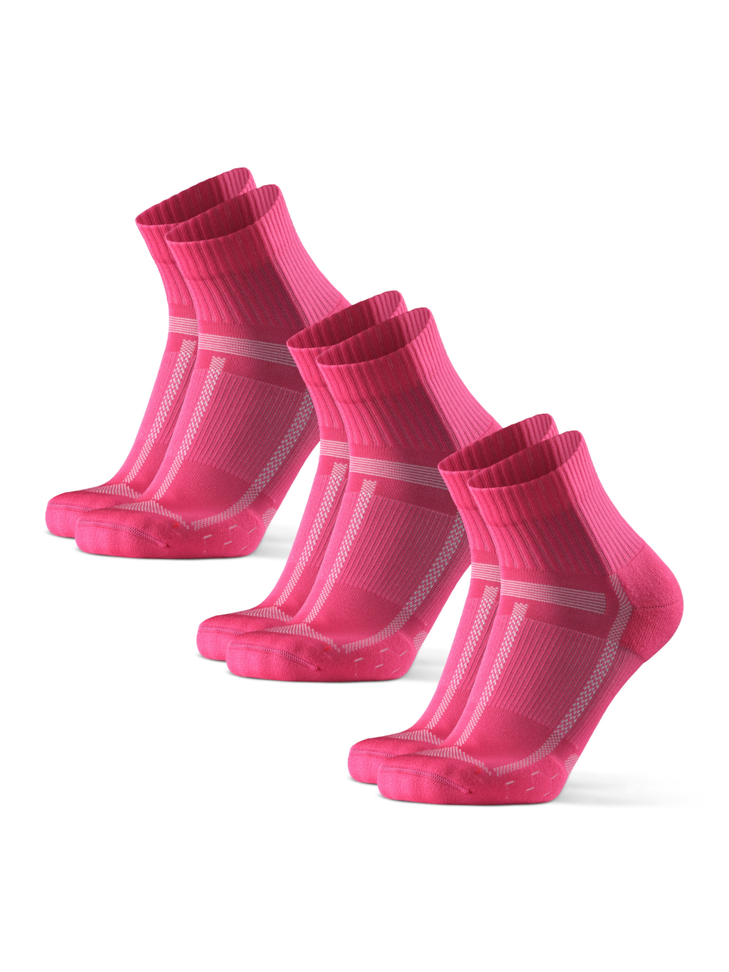 Chaussettes de sport 'Long Distance Quarter' DANISH ENDURANCE en rose : devant