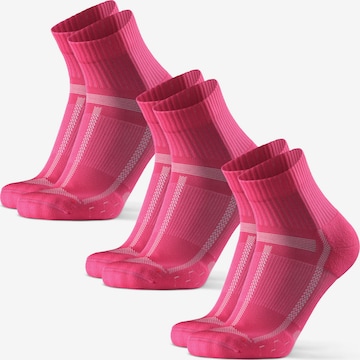 Chaussettes de sport 'Long Distance Quarter' DANISH ENDURANCE en rose : devant