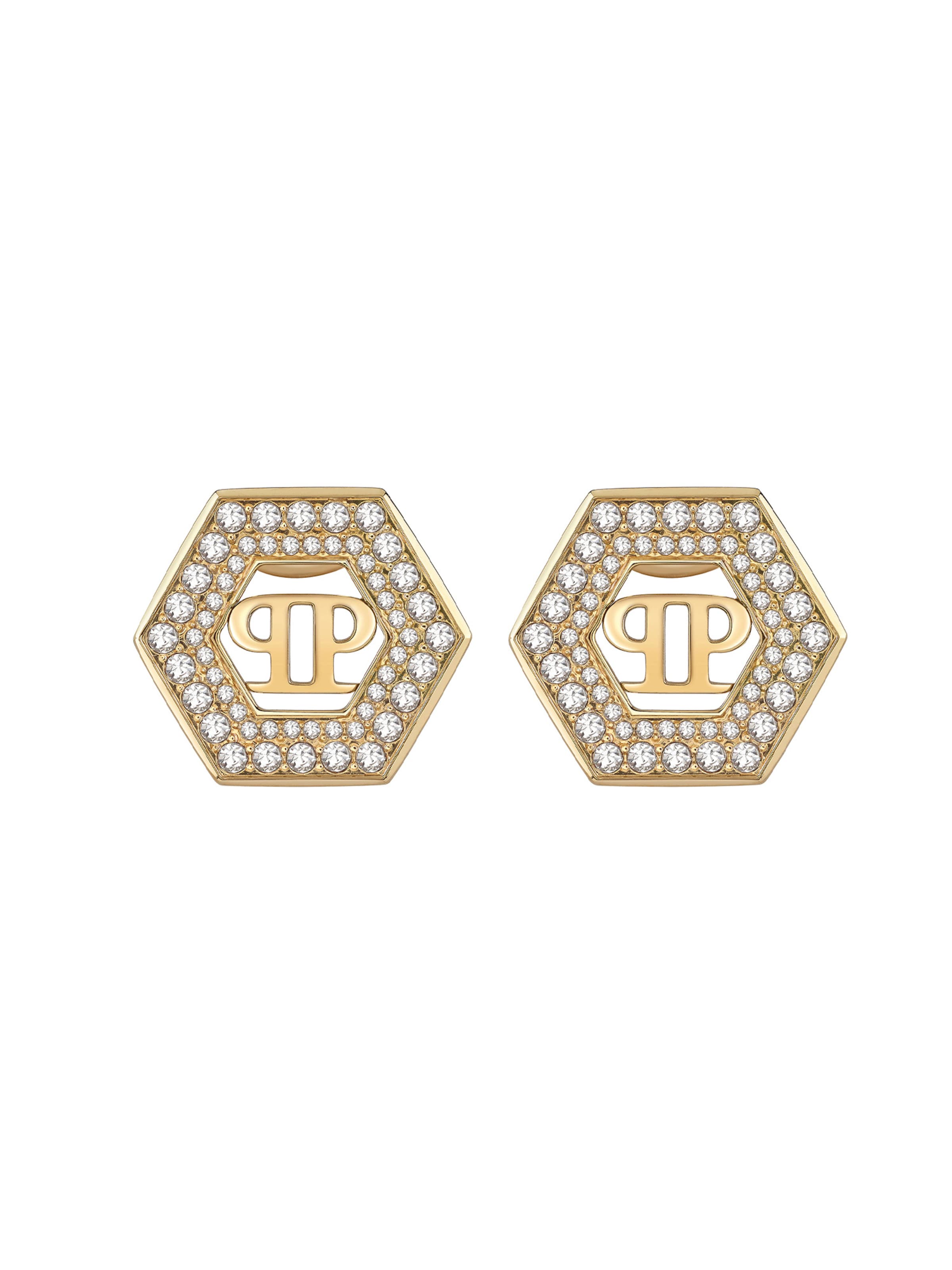 Boucles d'oreilles 'Plein Legacy' Philipp Plein en or : devant