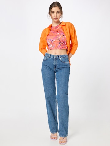 NEON & NYLON Wide Leg Jeans in Blau