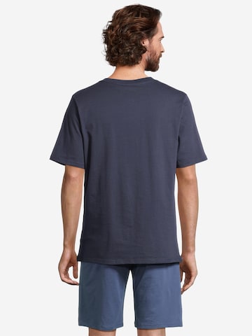 SCHIESSER Short Pajamas 'Night & Home' in Blue