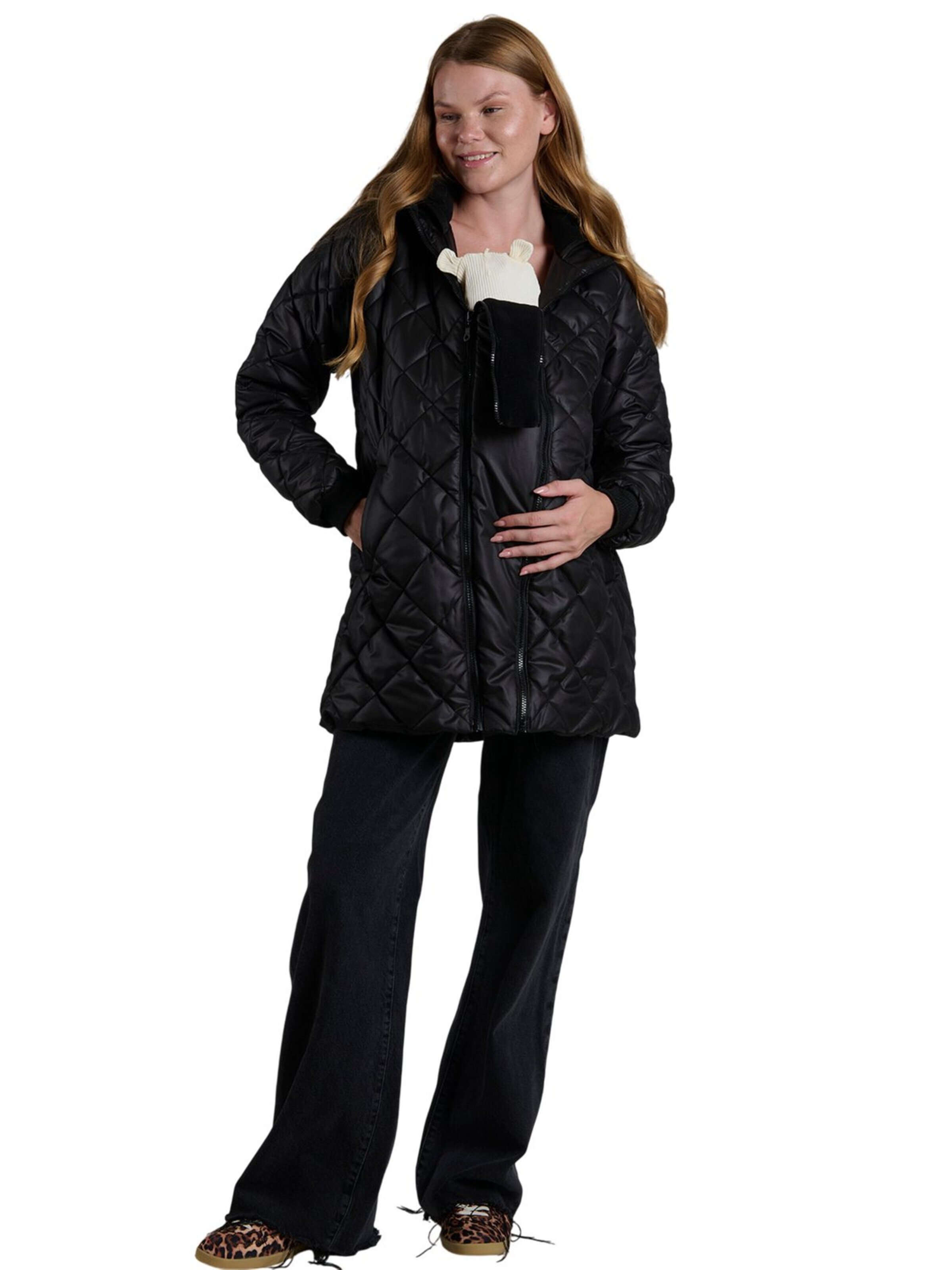 LYN MAMA Between-seasons coat in Black