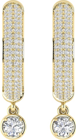 Boucles d'oreilles 'Ohrringe aus 375 Gelbgold mit Lab Grown Diamant' ETHISHER DIAMANTEN en jaune : devant