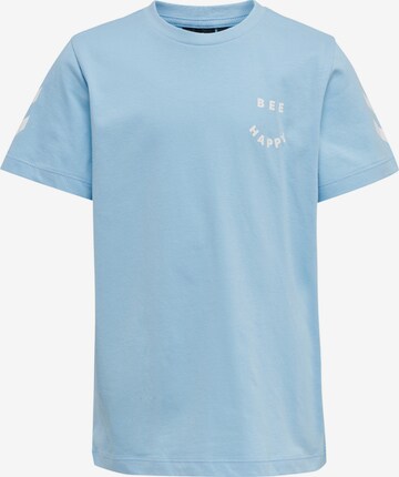 Hummel T-shirt 'Optimism' i blå: framsida