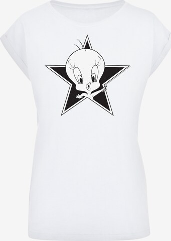 F4NT4STIC Shirt 'Looney Tunes Tweetie' in Wit: voorkant