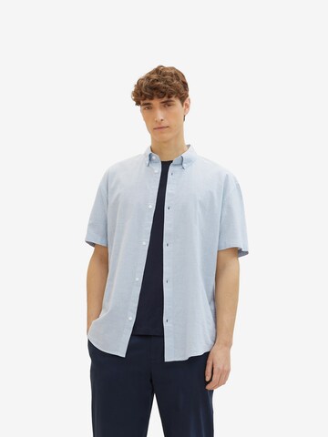 TOM TAILOR DENIM Regular fit Button Up Shirt in Blue