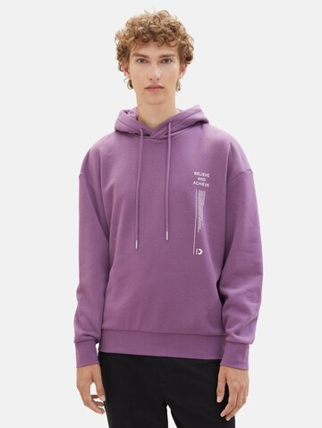TOM TAILOR DENIM Sweatshirt 'Relaxed' in Purple: front