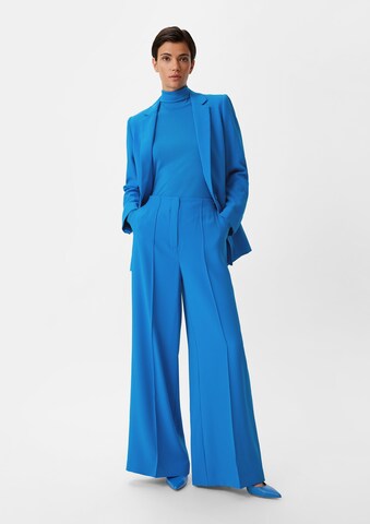 Wide Leg Pantalon COMMA en bleu : devant