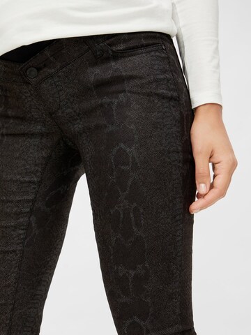 MAMALICIOUS Skinny Umstandsjeans in Schwarz