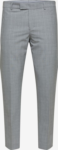 Pantalon à plis 'ROSS' SELECTED HOMME en gris : devant