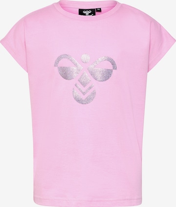 T-Shirt fonctionnel Hummel en rose : devant