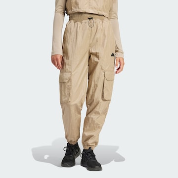 ADIDAS SPORTSWEAR Tapered Cargo Pants 'City Escape' in Beige: front