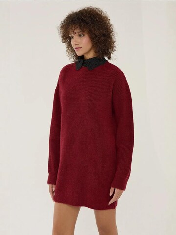 Hiccup - Vestido de malha em vermelho