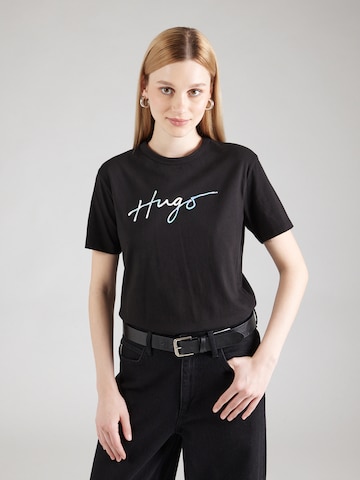 HUGO - Camisa 'Damacia_3' em preto: frente