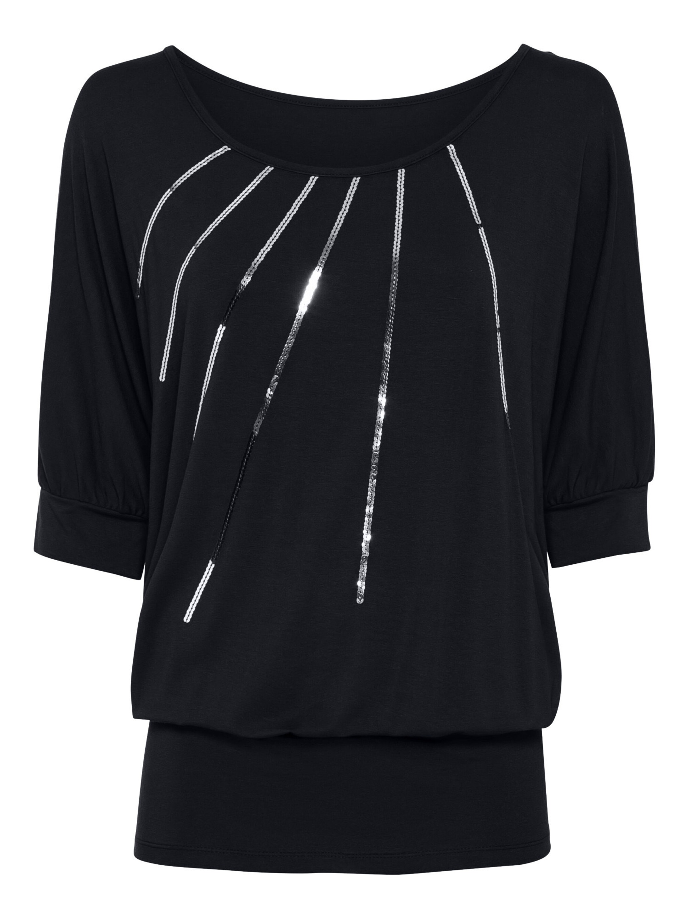 Tricou de la bonprix pe negru: față