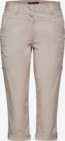 Coupe slim Pantalon 'New York' CECIL en beige : devant
