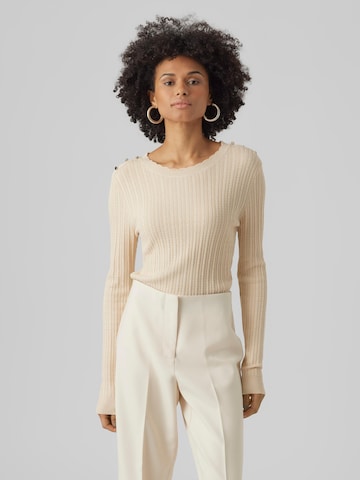 Pull-over 'GLORY' VERO MODA en beige : devant