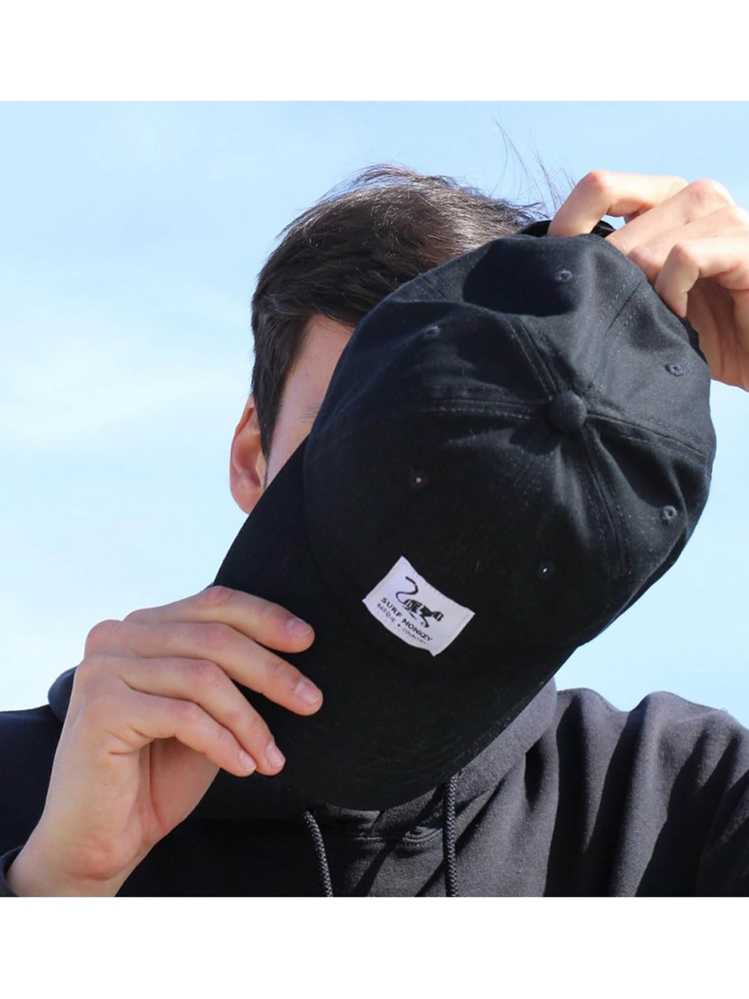 Cappello da baseball sportivo di Surf Monkey in nero