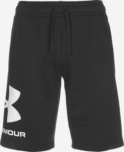 UNDER ARMOUR Športne hlače 'Rival' | črna / bela barva, Prikaz izdelka