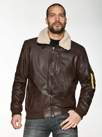 TOP GUN Between-Season Jacket in Brown: front