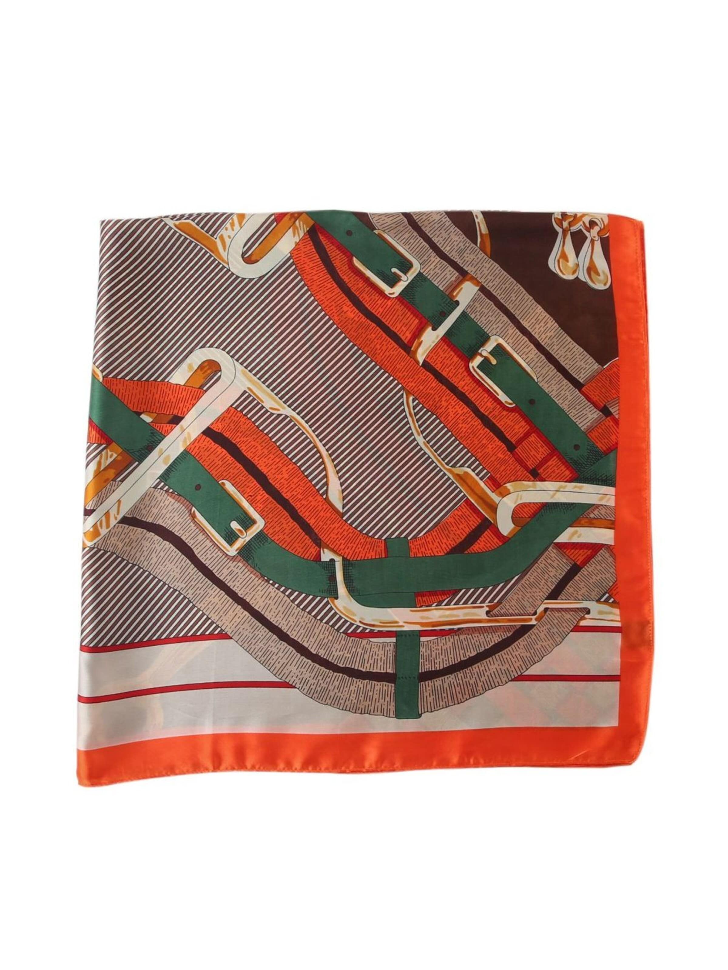 alberto cabale Schal 'Grand carré de Soie Interbelts Zoé'‌‌‌‌‌‌‌‌‌ in Orange