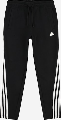 ADIDAS SPORTSWEAR Slim fit Workout Pants 'Future Icons 3-Stripes' in Black: front