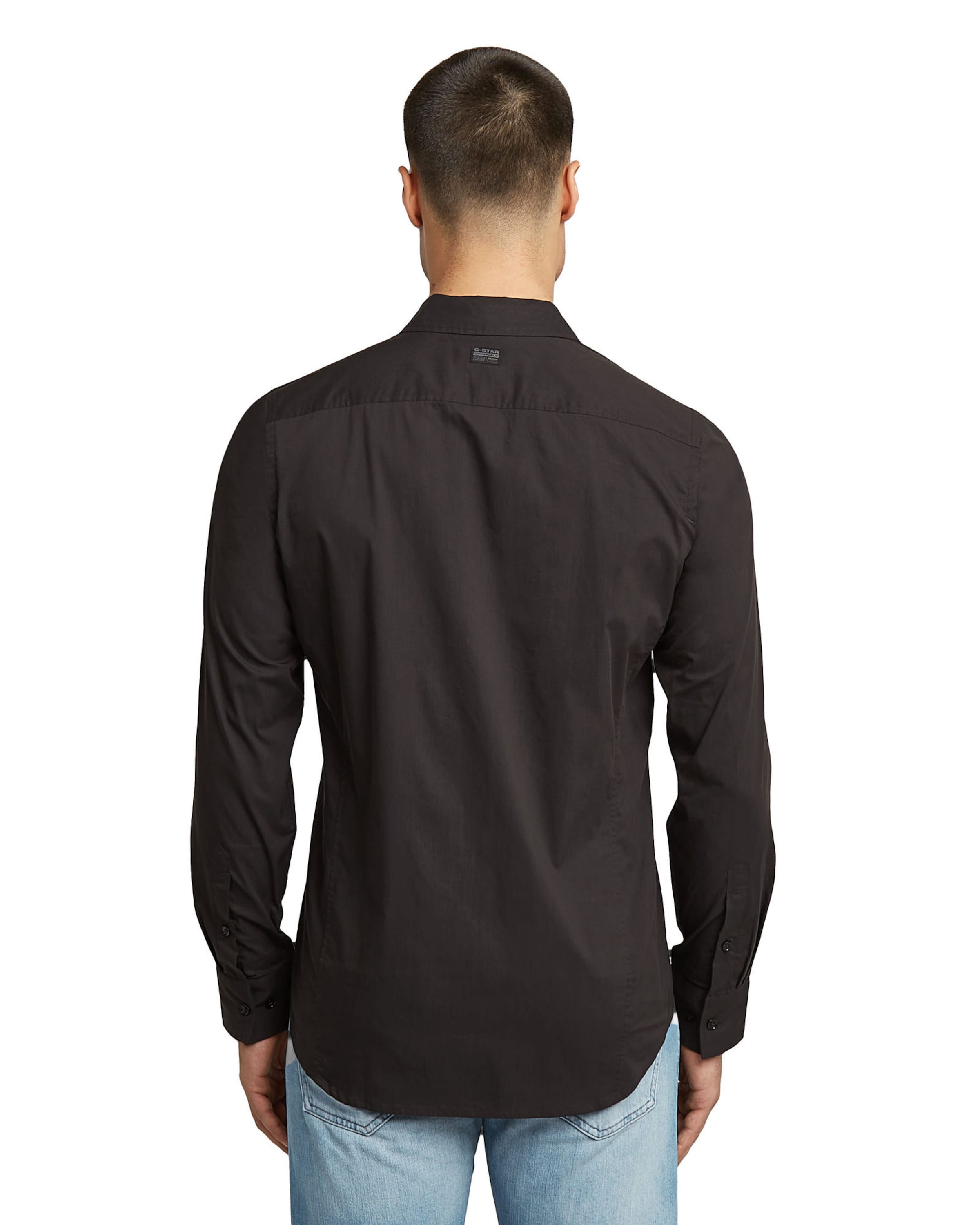 G-STAR Přiléhavý střih Košile 'Uniform' – černá