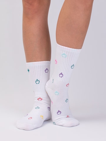Chaussettes J.Clay en blanc : devant