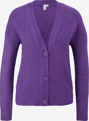 QS Knit Cardigan in Purple: front