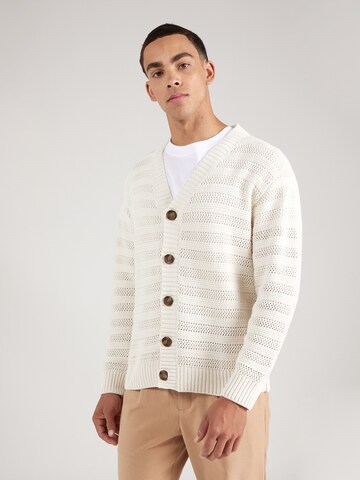 Guido Maria Kretschmer Men Knit Cardigan in Beige: front