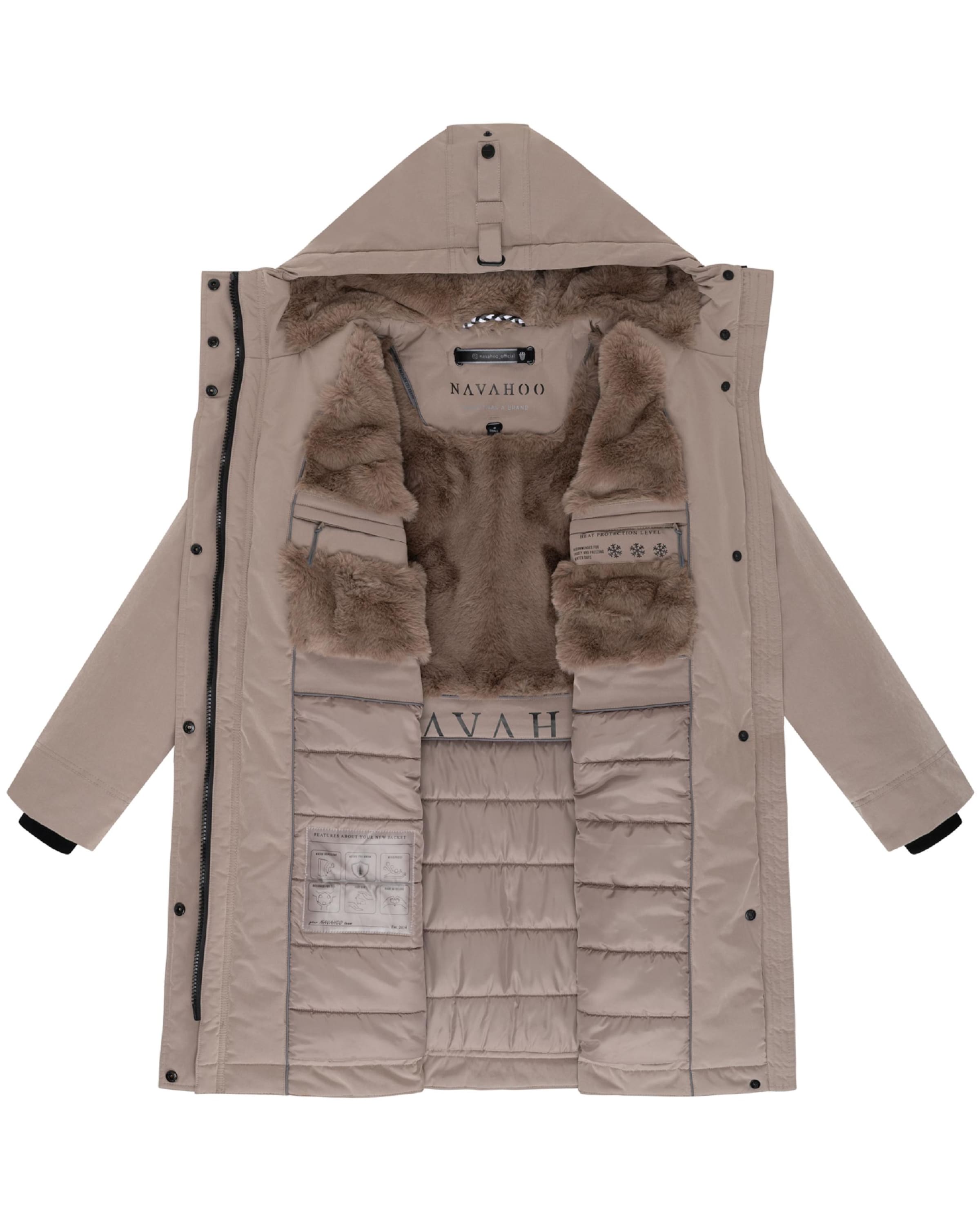 NAVAHOOZimski kaput 'Hageltanz 14' - bež boja
