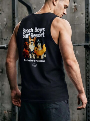 Neverless Shirt 'Beach Dogs' in Black