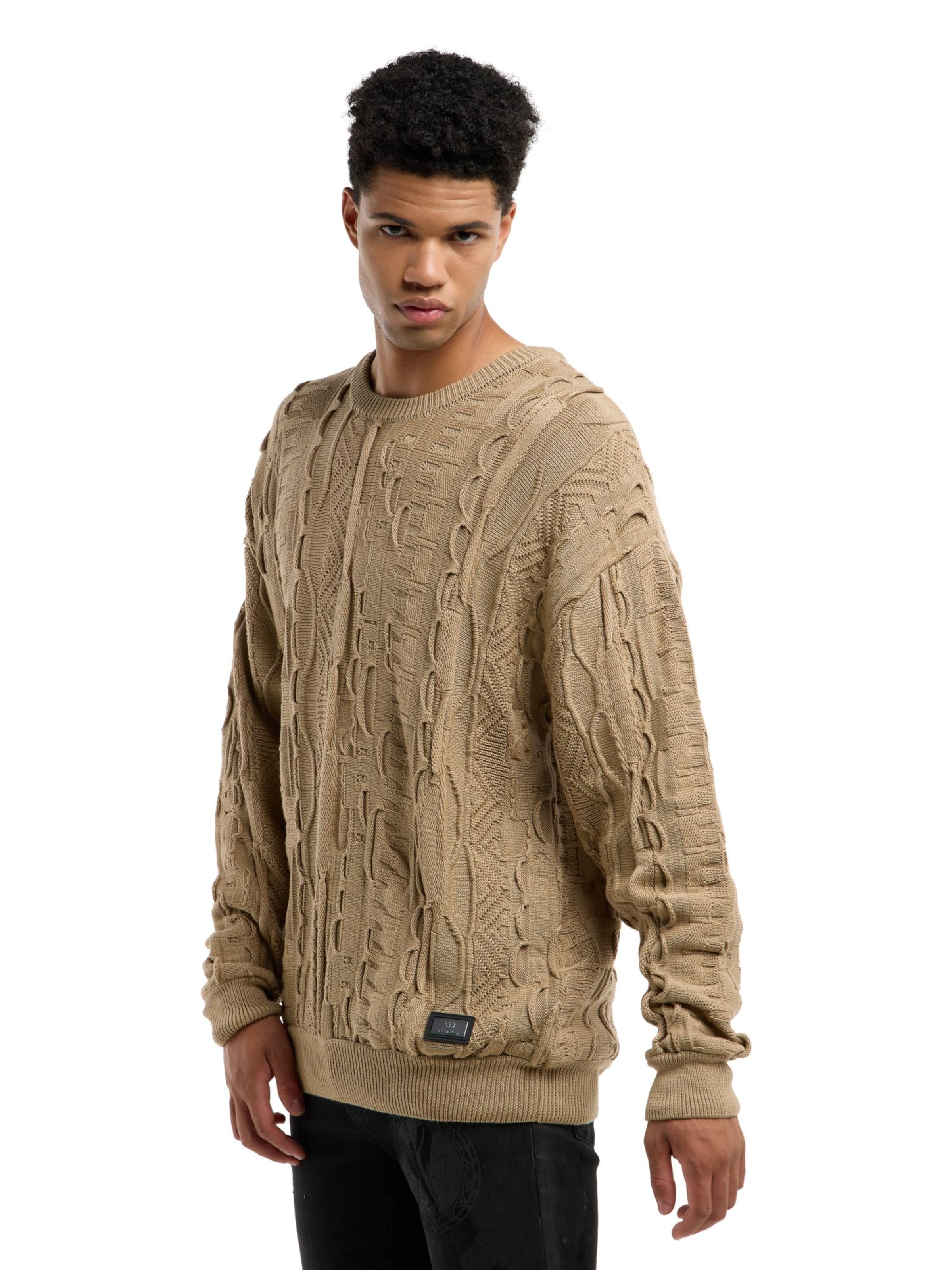 Carlo Colucci Pulóver 'Dima' - bézs: elől