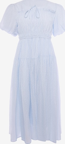 Usha - Vestido en azul: frente