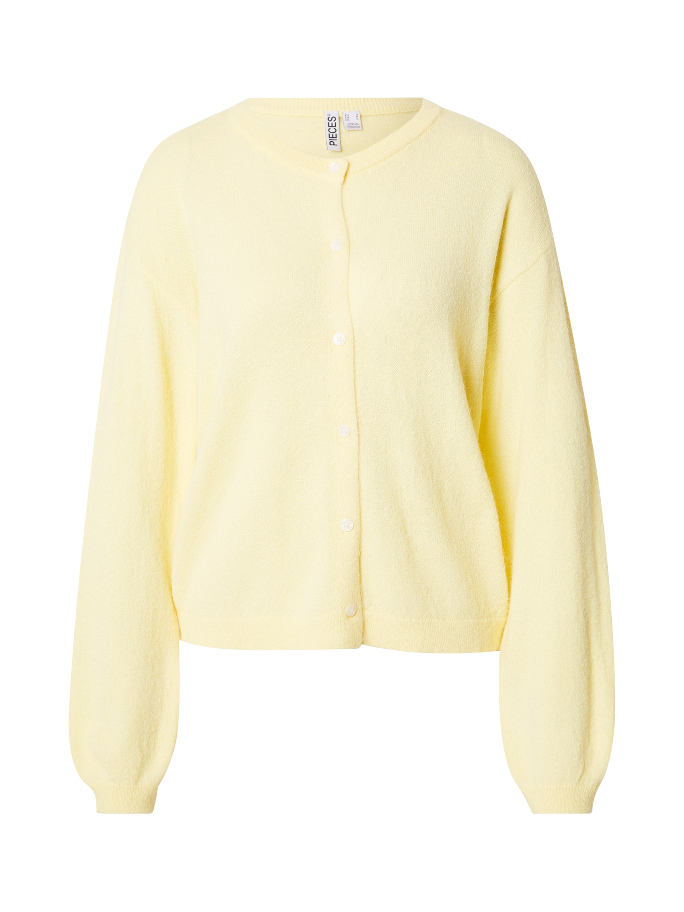 PIECES Strickjacke 'PCNAOMI' in Gelb: Vorderseite